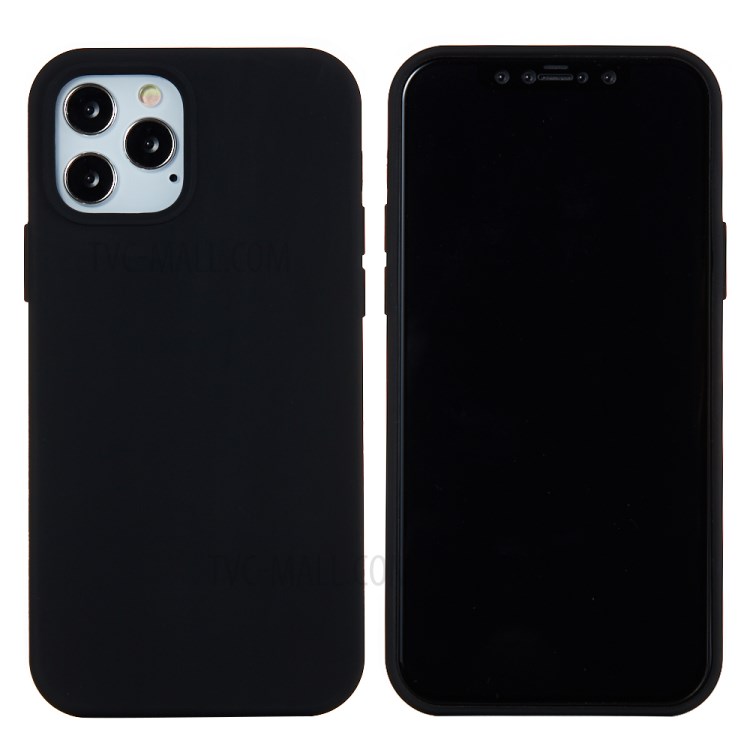 Black Silicone Case for iPhone 12 and 12 Pro