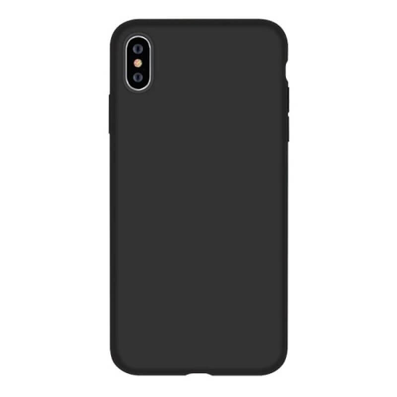 Black Silicone Case for iPhone X XS