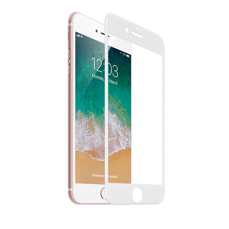 iPhone 6 6S 7 8 & SE 2020 White Tempered Glass Film